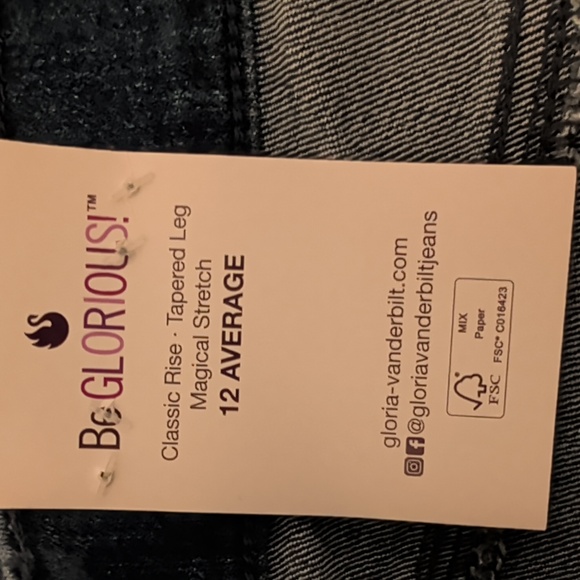 NWT Gloria Vanderbilt Amanda Slimming Jeans Size 12 - Picture 7 of 9